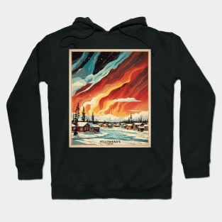 Yellowknife Vintage Poster Tourism Hoodie